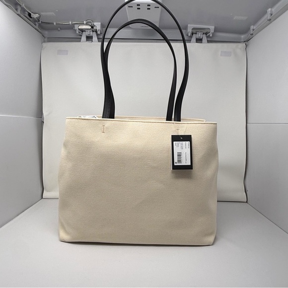 Kate Spade New York Fresh Picks Printed Medium Tote Bag Canvas Floral Logo - Picture 6 of 16